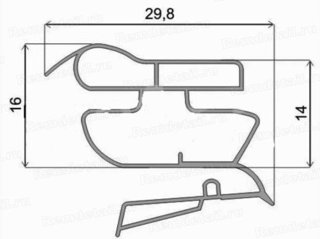 Уплотнитель 1100*570мм для холодильника Indesit Hotpoint Ariston Stinol 854017